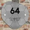 Grijze tegels - Modern Naambord Organisch middel -sfeer10