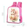 Eenhoorn met roze manen tussen pastelbloemen Kinderrugzak - Roze middel -productfoto_formaten