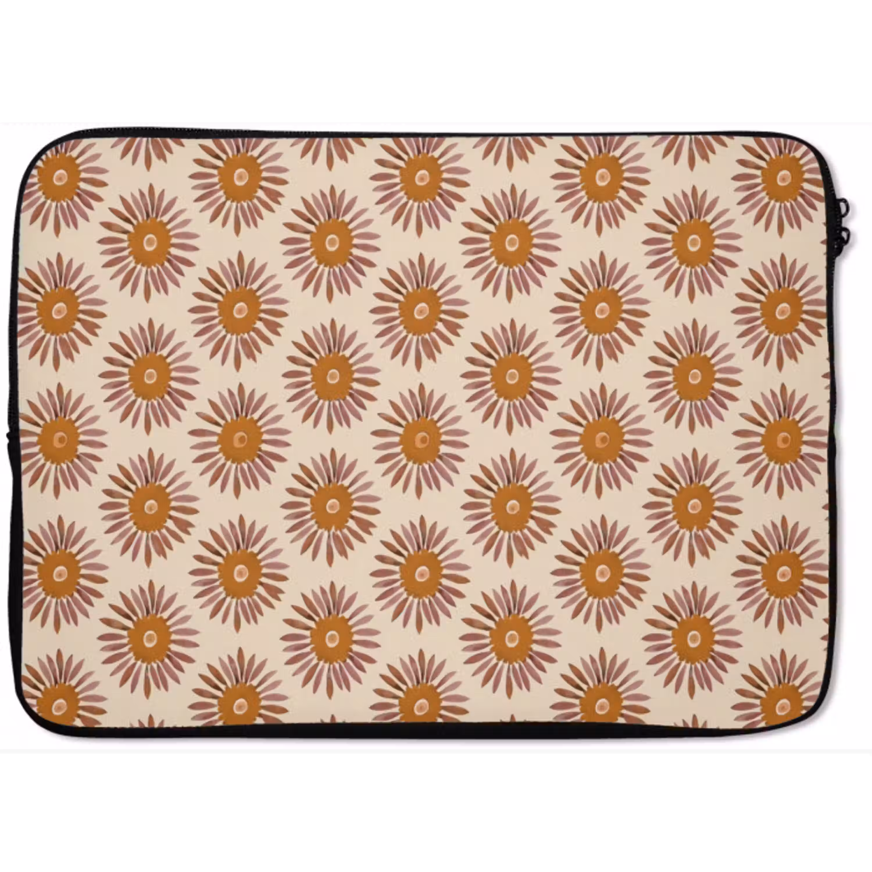 Patroon - Retro - Bruin laptophoes neopreen klein 279 -zkaufland3dotto