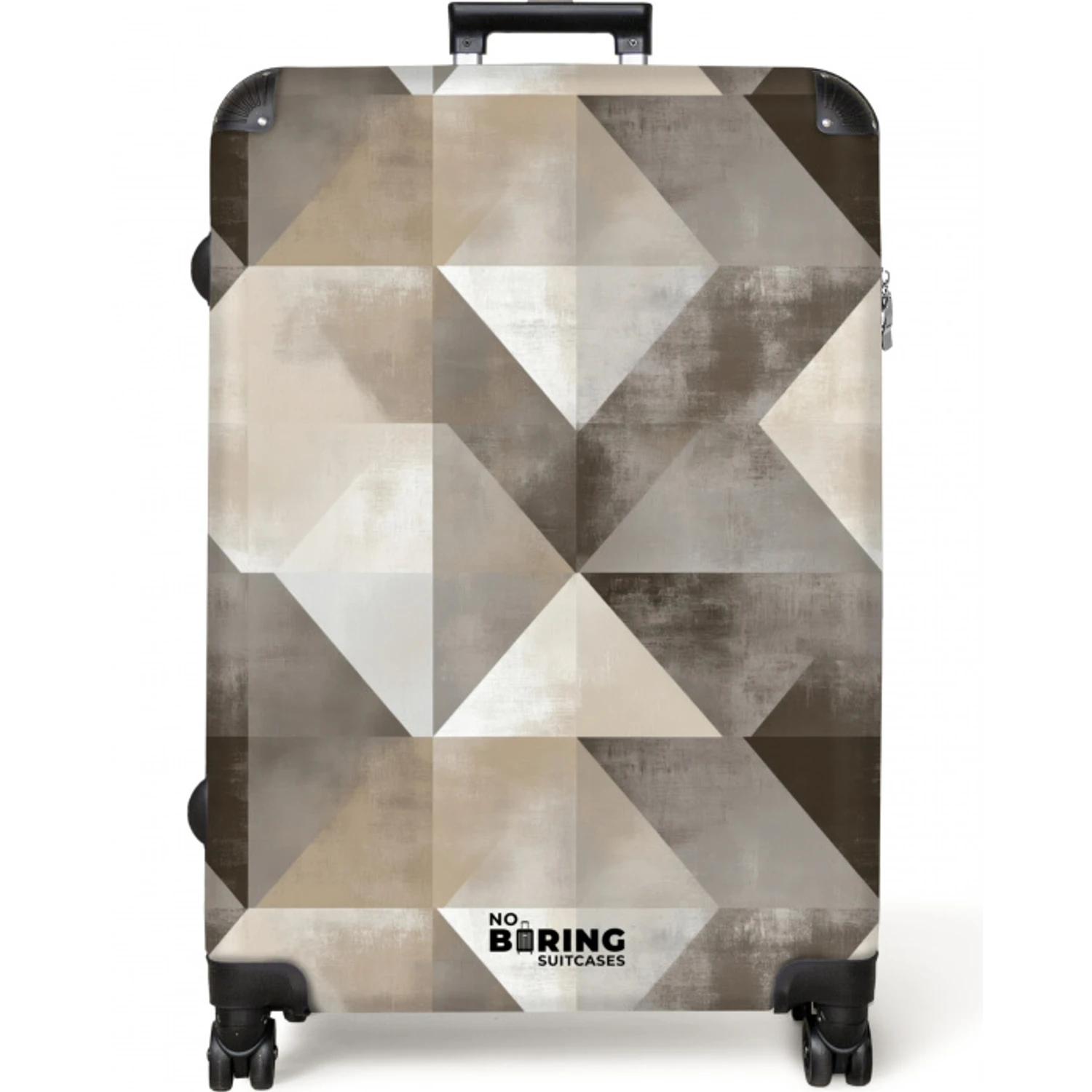 Geometrisch - Motief - Aardetinten NBS - Large koffer - Volwassenen Unisex groot -zzzzzzzzkaufland2