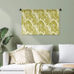Palmblad - Patroon - Groen Wandkleed katoen klein 269 -sfeer7