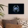 Krab - Delfts blauw - Dieren canvas 2cm klein -sfeer1