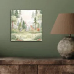 Bos - Dieren - Groen aluminium wit klein -sfeer2