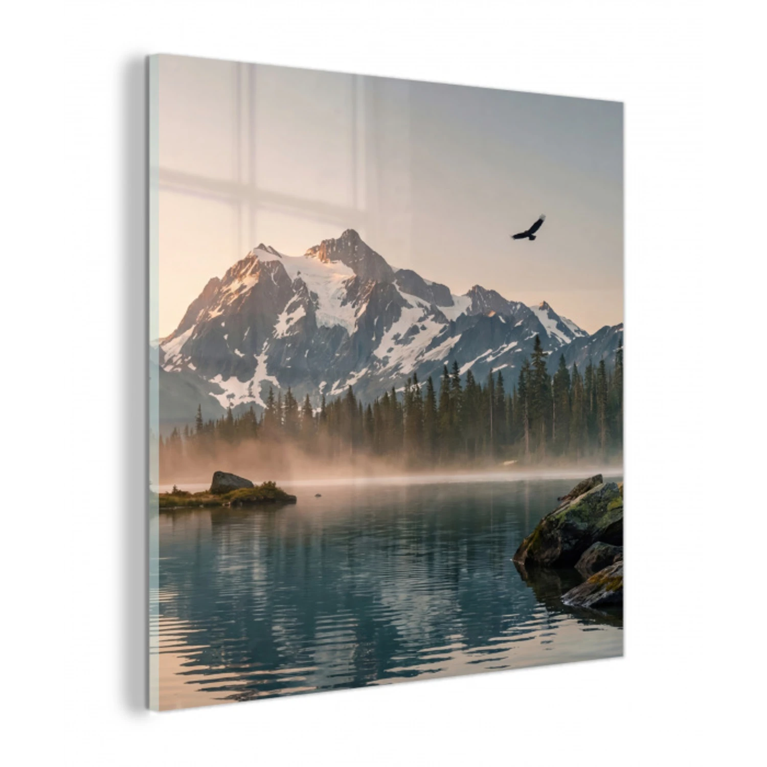 Bergen - Water - Bomen plexiglas 5mm klein -z3d