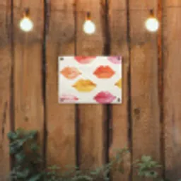 Lippen - Kleurrijk - Glanzend tuinposter los doek klein -sfeer1