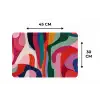 Vormen - Bochten - Kleurrijk - Abstract Placemat vinyl groot -specs
