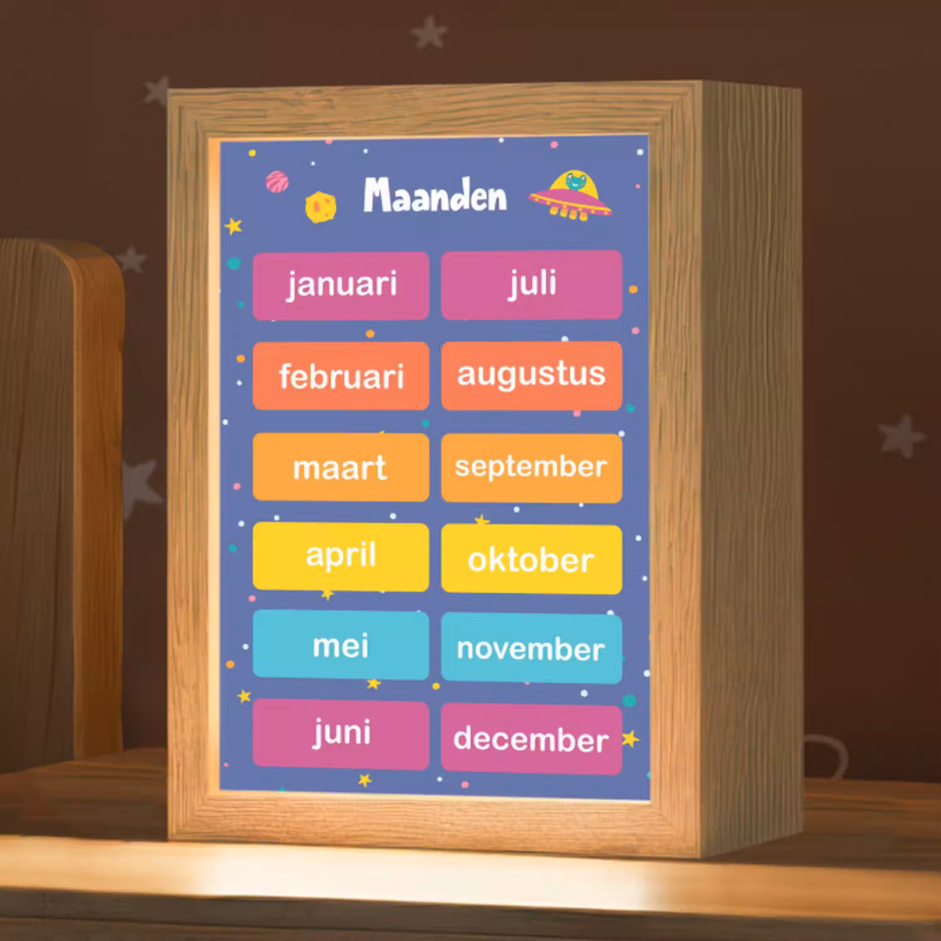 Maanden - Educatief - Leren voor kinderen - Ruimte Light Box met kabel klein -zzz_3d_website