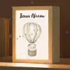 Luchtballon - Olifant - Watercolor - Beige - Dieren Light Box met kabel (Kinderlampje) klein -zzz_3d_website