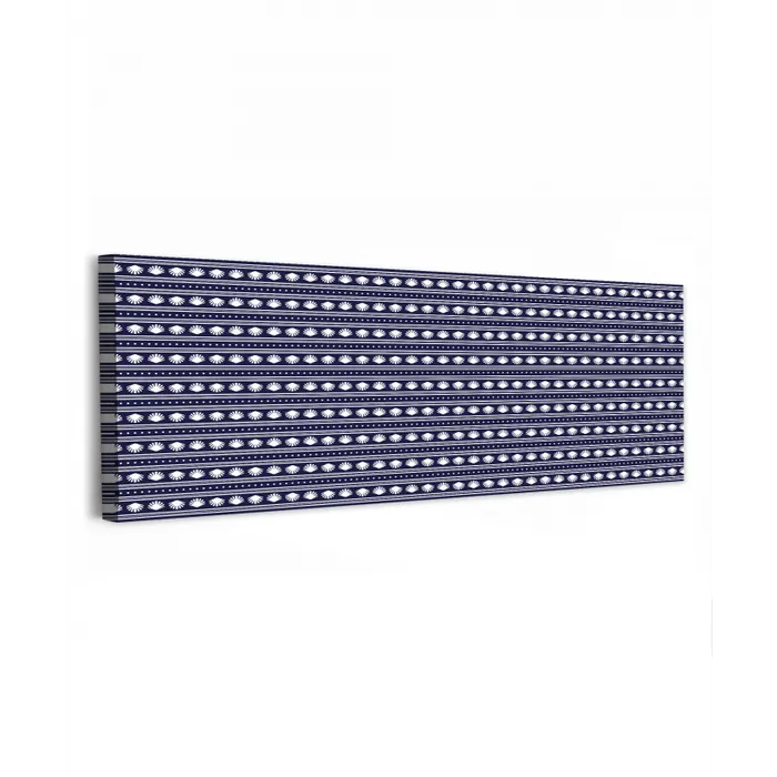 Schelp - Nautisch - Blauw - Wit canvas 2cm klein 828 -z3d