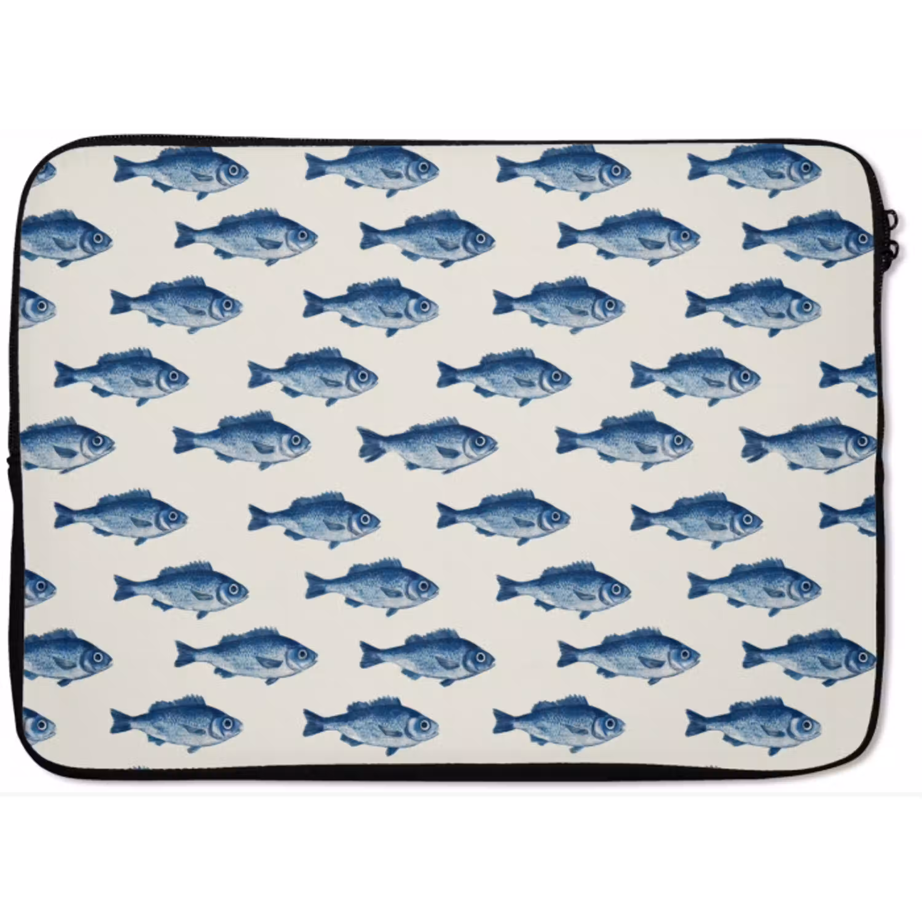 Vis - Patroon - Blauw laptophoes neopreen klein 279 -zkaufland3dotto