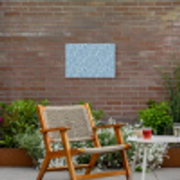 Organisch - Patroon - Blauw Tuinposter op houten frame 2 cm dik klein 845 -sfeer3