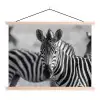 Zebra's - Zwart - Wit textielposter latten blank klein -3d