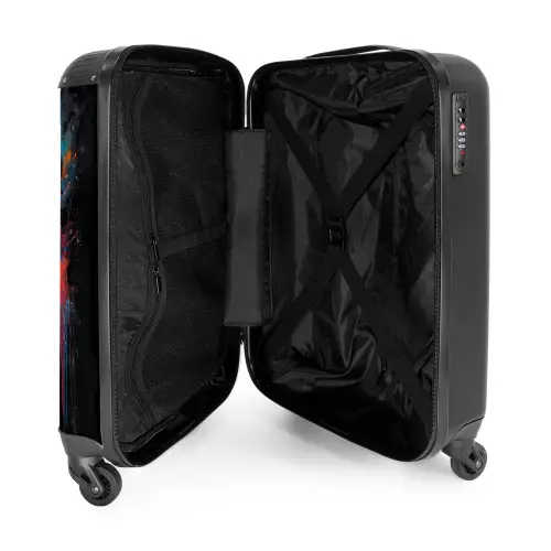 Basketbal omringd door graffiti NBS - Handbagage koffer - Unisex middel -binnenkant