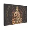 Boeddha - Mantra - Meditatie - Spiritueel - Koper Tuinposter op houten frame 2 cm dik klein -3d