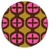 Modern - Patroon - Roze Wandcirkel kunststof plaat 5mm dik klein 188 -3d