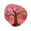 Boom - Levensboom - Roze - Goud Wandcirkel Organisch Forex 3mm klein -3d