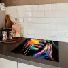 Vrouw - Gezicht - Verf - Kunstzinnig Inductie beschermer vinyl 3mm middel -sfeer3