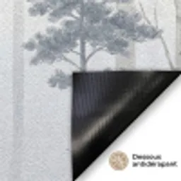 Bos - Bomen - Mist - Natuur - Illustratie - Grijs Deurmat klein -antislip_FR