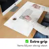 Wit - Marmer - Grijze aders Muismat XXL klein 681 -sfeer3