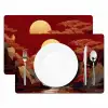 Volle maan - Landschap - Waterval Placemat vinyl groot -zzsfeer2_Kitchenyeah-website