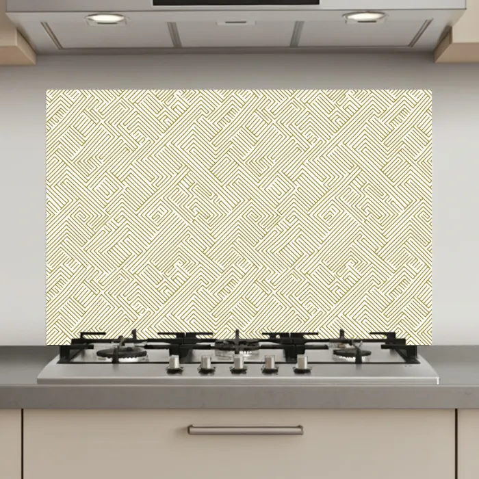 Geometrisch - Lijnen - Groen keuken achterwand spatscherm klein 900 -3d_website