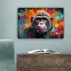 Aap - Gorilla - Graffiti - Dieren - Kleuren canvas 2cm klein -sfeer4