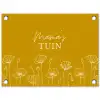 Mama's Tuin op Gele Achtergrond tuinposter los doek klein -3d