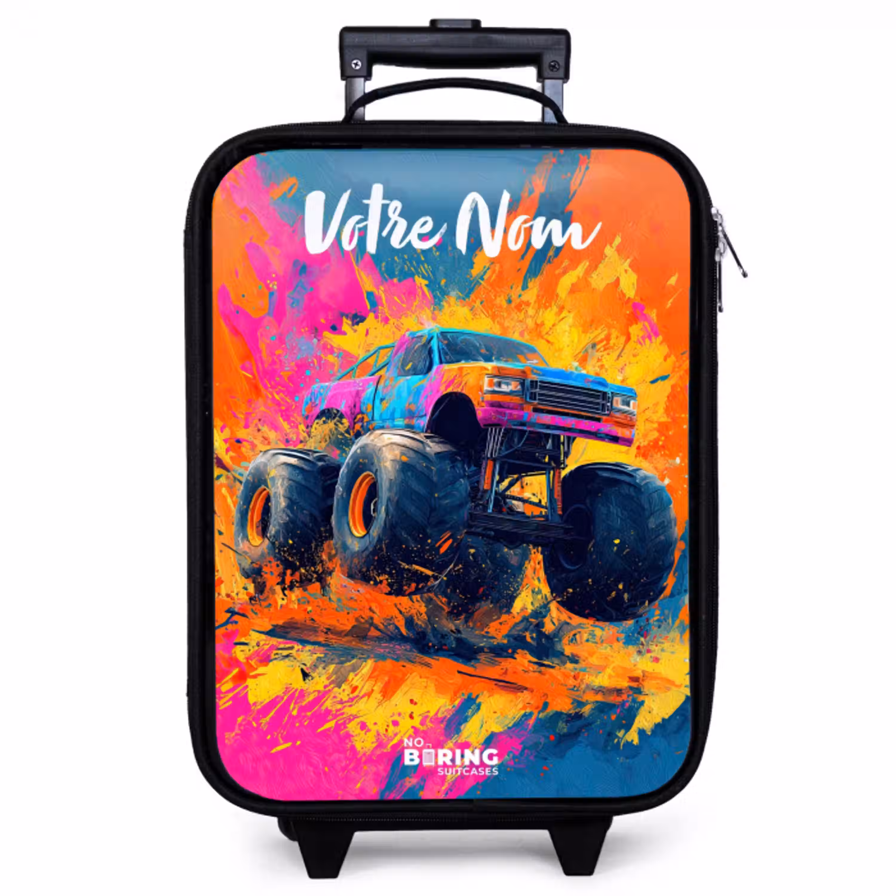 Monstertruck - Abstract - Verfspatten - Kleurrijk Kinderkoffer - Zwart klein -zzz_website3d