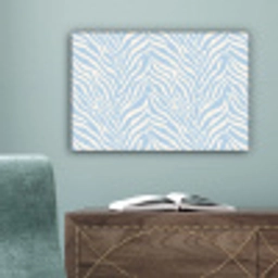 Zebra - Motief - Blauw - Wit canvas 2cm klein 34 -sfeer4