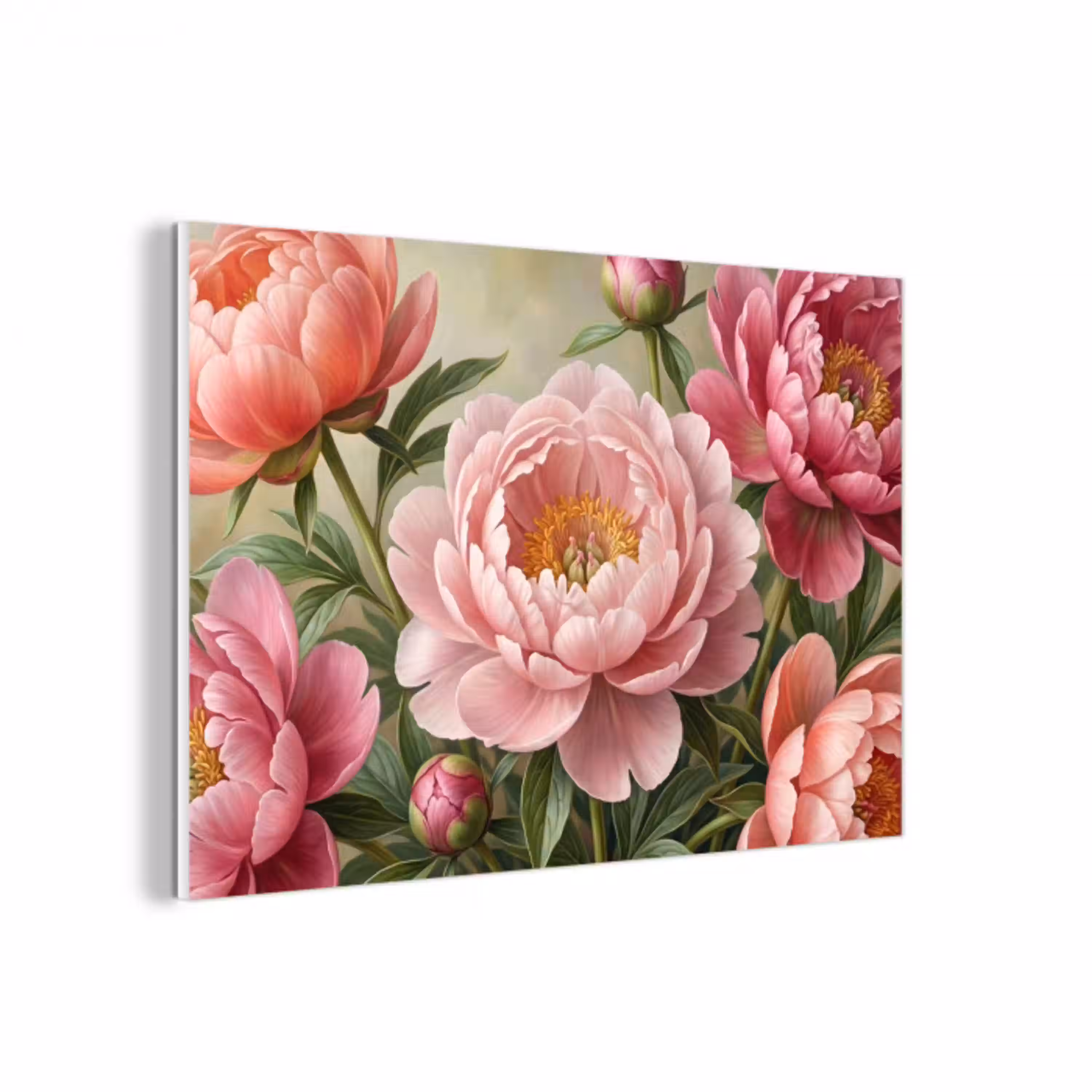 Bloemen - Roze - Klassiek - Gedetailleerd - Natuur forex 5mm xxl -3d