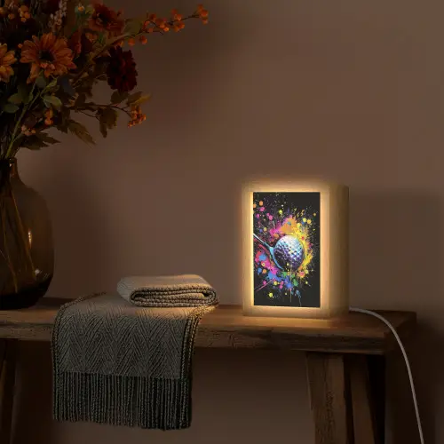Graffiti - Sport - Golf - Golfclub Light Box met kabel (Tafellamp) klein -sfeer4