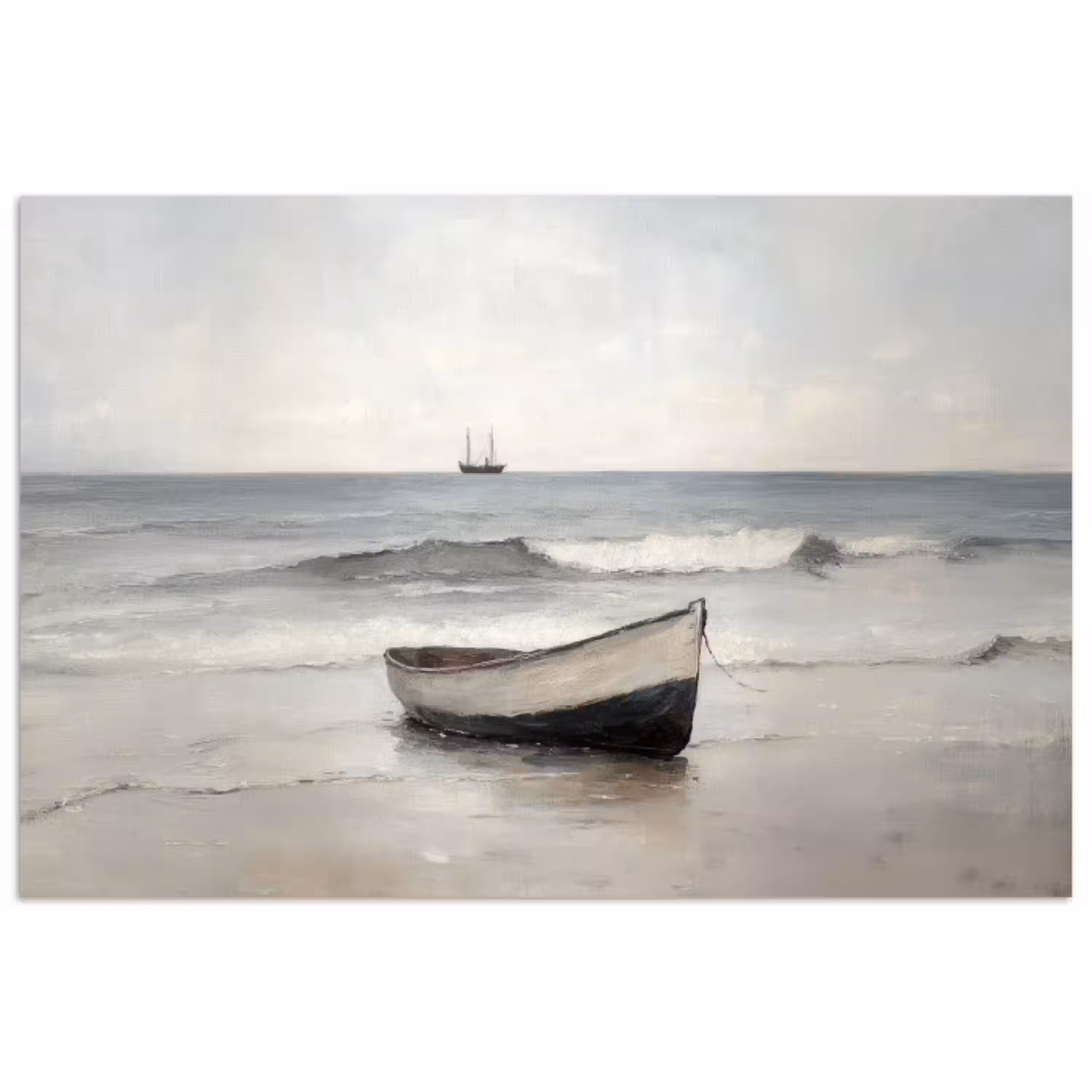 Roeiboot - Zee - Horizon poster papier klein -3d