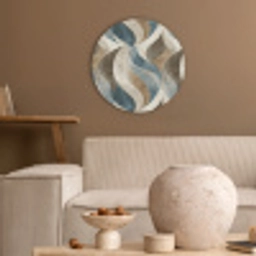 Abstract - Golven - Kleurrijk Akoestische PET Vilt - Rond klein 838 -sfeer1