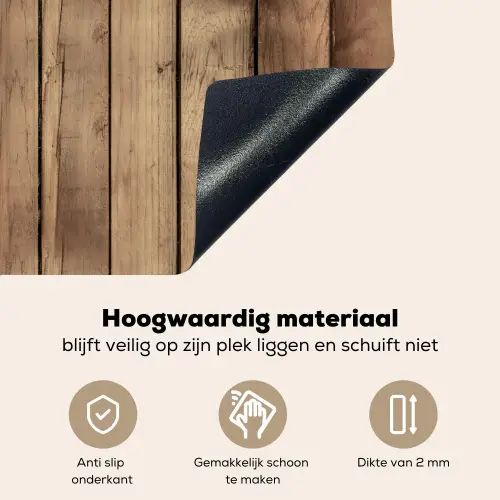 Hout - Brocante - Patronen Inductie beschemer met haakjes klein 777 -ky-onderkant-nl