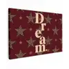 Sterren - Luipaardprint - Dream - Bordeaux Tuinposter op houten frame 2 cm dik klein -3d