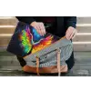 Regenboogkleuren - Vleugels - Magisch laptophoes neopreen klein -tas