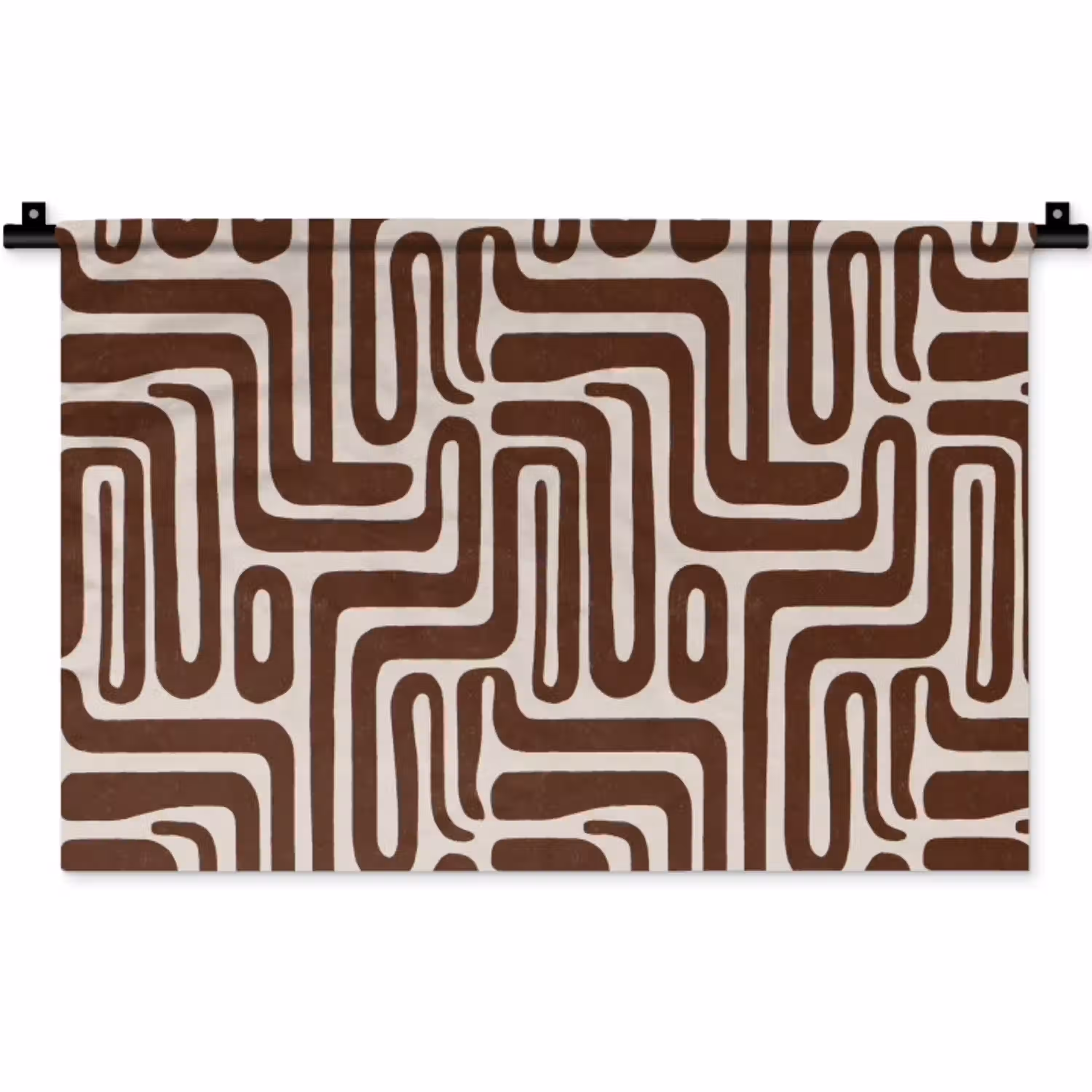 Abstract - Patroon - Bruin Wandkleed katoen klein 269 -zz3d