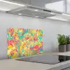 Geel - Roze - Blauw - Retro keuken achterwand spatscherm klein -3d_schuin