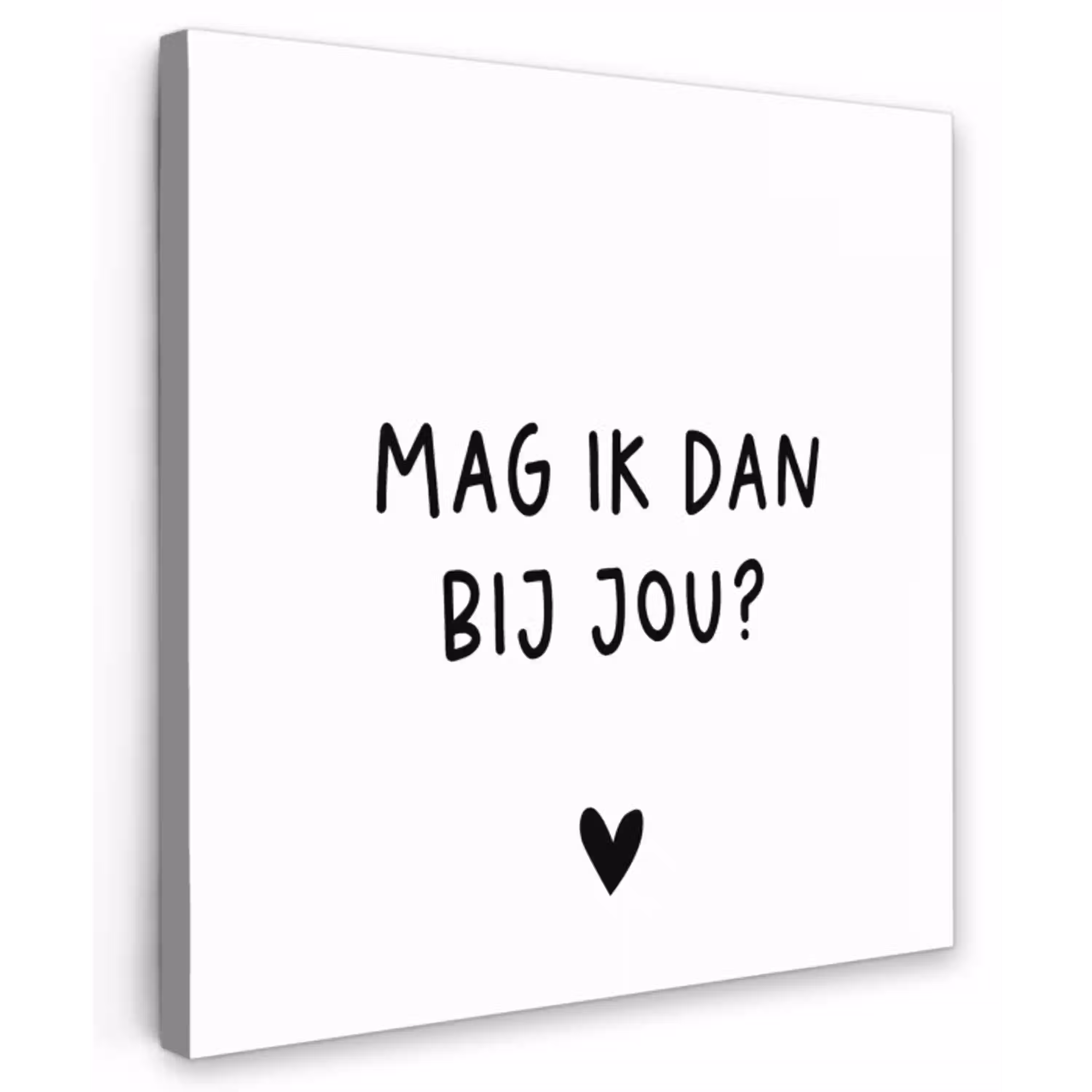 Mag ik dan bij jou - Spreuken - Claudia de Breij - Quotes Tuinposter op houten frame 2 cm dik klein -3d