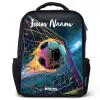 Neon - Net - Voetbal - Kleurrijk Rugzak - Zwart middel -3d