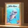 Dolfijn - Zeedieren - Onderwater - Kinderen - Meisjes Light Box met kabel (Kinderlampje) klein -zzz_3d_website