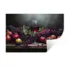Wijn - Fruit - Stilleven Muursticker klein -3d