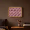 Blad - Patroon - Paars Light Box met batterij (Wandlamp) middel 907 -sfeer4