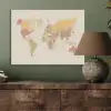 Wereldkaart - Realistisch - Beige PET vilt klein -sfeer2