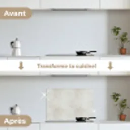 Grijs - Marmer - Aders keuken achterwand spatscherm klein 900 -voor_na_FR