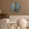 Schep - Gereedschap - Schilderij Akoestische PET Vilt - Rond klein -sfeer1