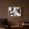 Abstract - Blauw - Roze Light Box met batterij (Wandlamp) middel -sfeer4
