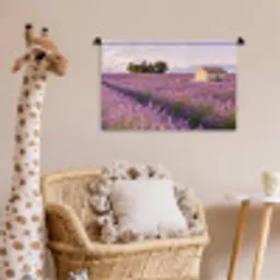 Lavendel - Landschap - Sereen - Paars Wandkleed katoen klein -wsfeer5_kind