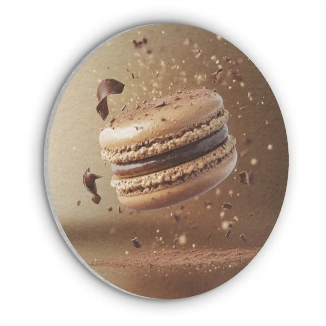 Acoustic painting round - Chocolate - Macaroons - Food - Candy