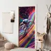 Astronaut - Ruimte - Skateboard - Kleurrijk deurposter klein -sfeer6